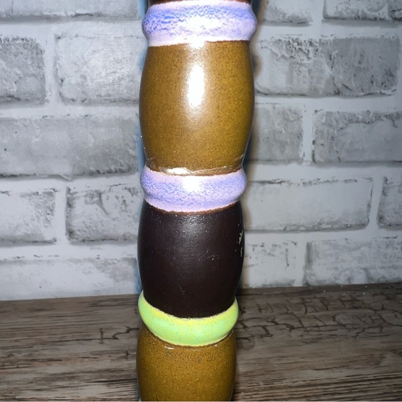 Vintage Gouda Holland Pottery Candlestick 11.5” Folk Art Signed - Picture 3 of 11